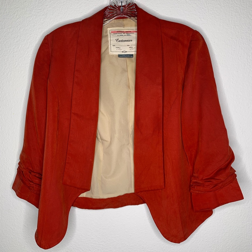 Cartonnier Anthropologie Blazer Orange Draped